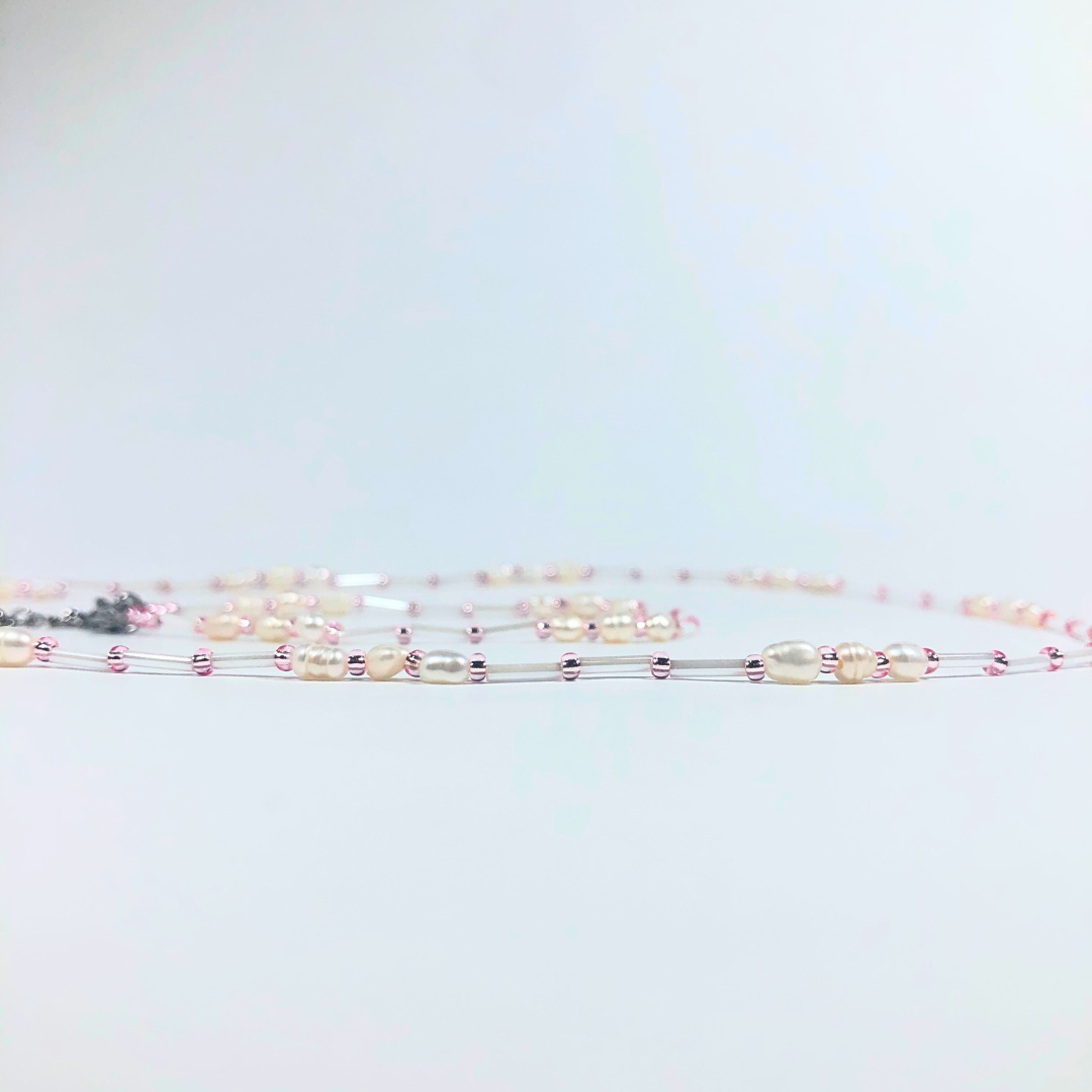 "Gentle Morning" Natural Pearl and Bead Necklace & Bracelet Set