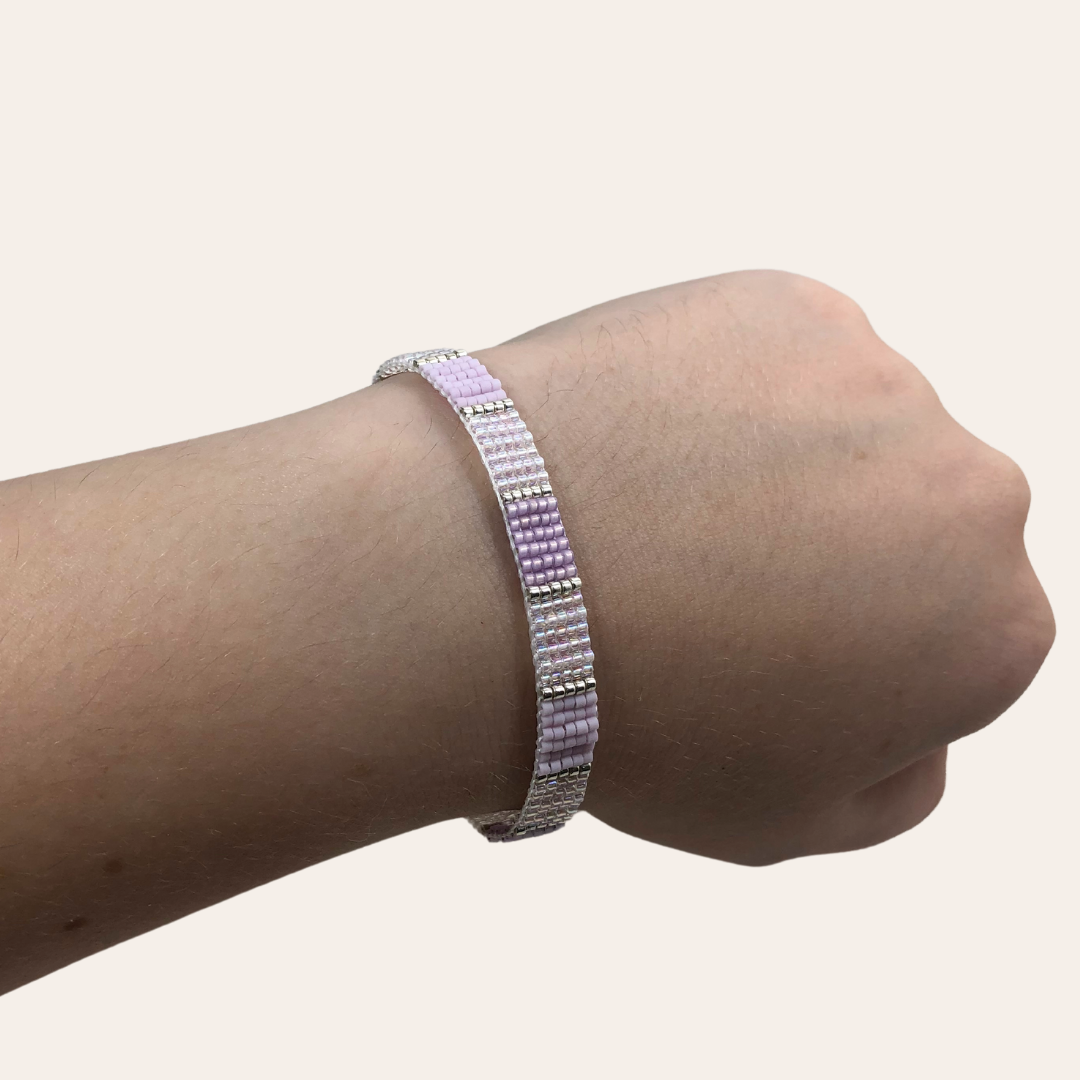 "Lilac Dawn" Beaded Bracelet