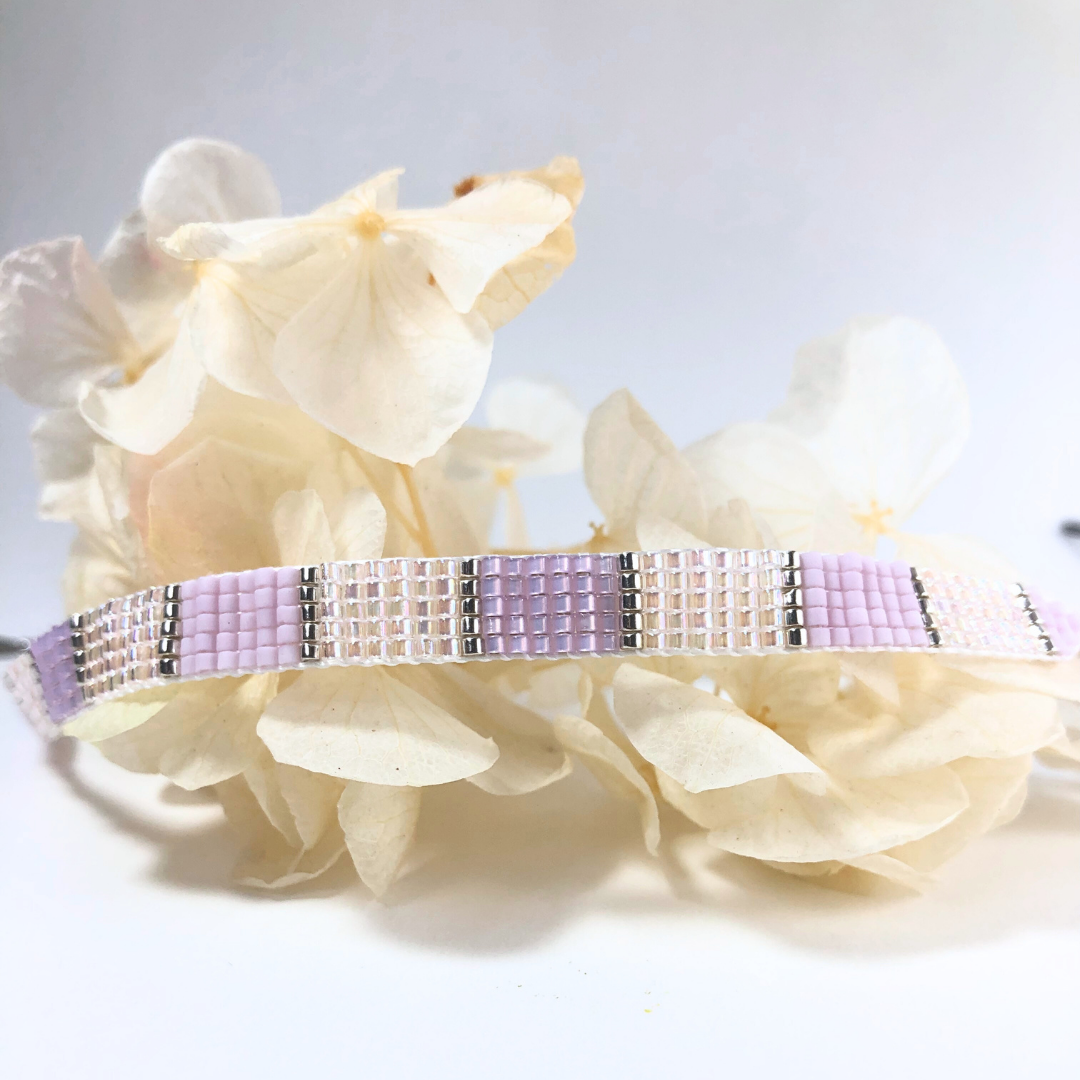 "Lilac Dawn" Beaded Bracelet