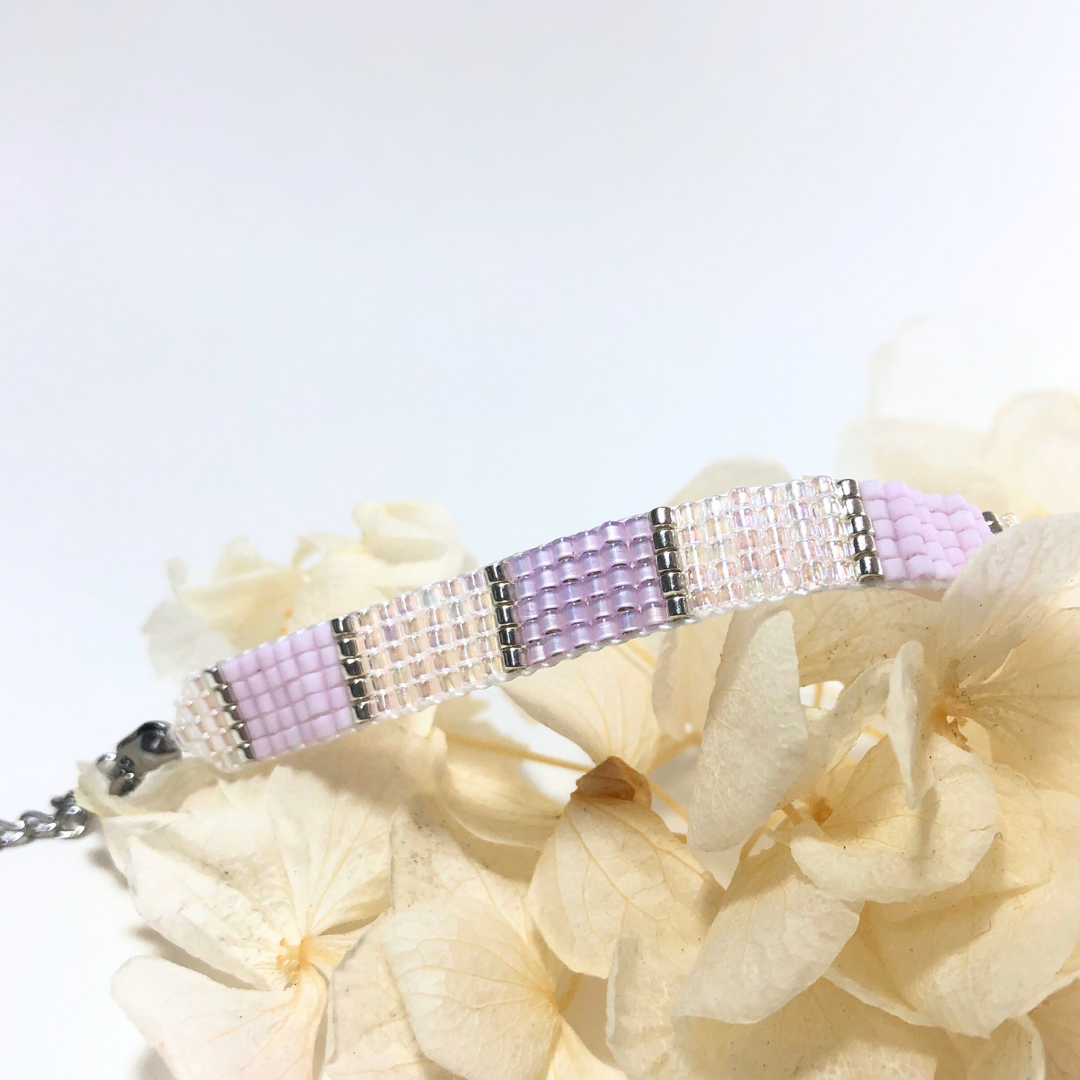 "Lilac Dawn" Beaded Bracelet