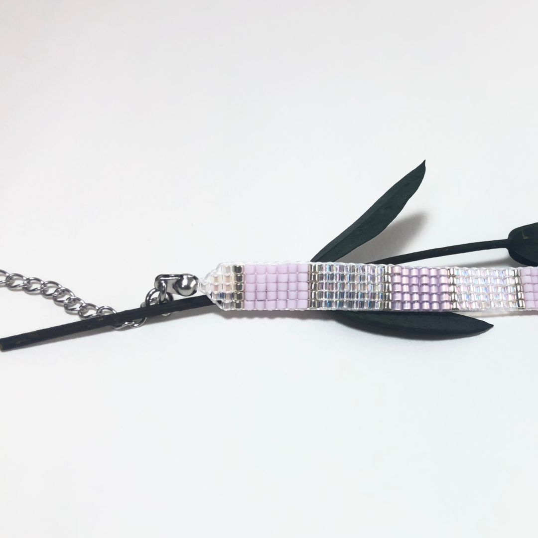 "Lilac Dawn" Beaded Bracelet